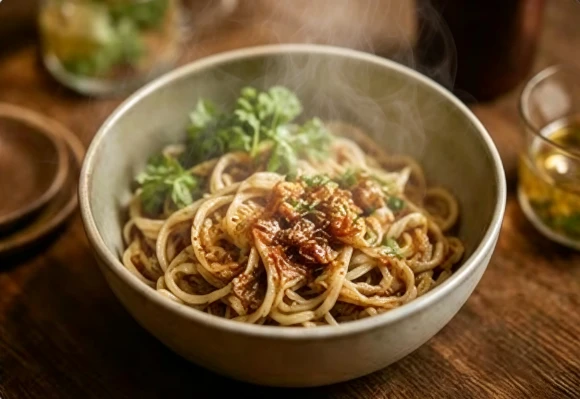 Delicious noodle dish at Mimi